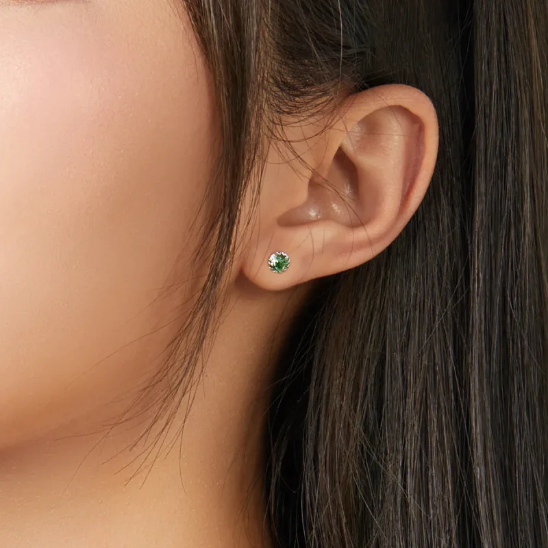 (kép) PANDORA típusú birthstone május gombfülbevalók - SCE862-5 - Megtekintés 2