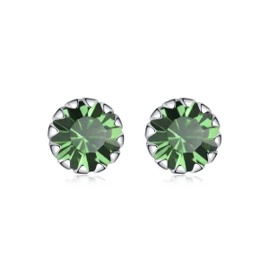 (kép) PANDORA típusú birthstone május gombfülbevalók - SCE862-5
