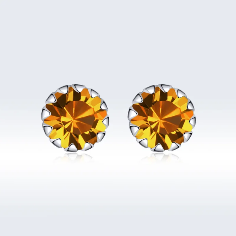 (kép) PANDORA típusú birthstone november gombfülbevalók - SCE862-11 - Megtekintés 3