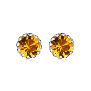 PANDORA típusú birthstone november gombfülbevalók - SCE862-11 (kép) PANDORA típusú birthstone november gombfülbevalók - SCE862-11