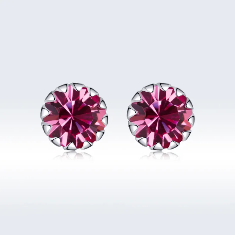 (kép) PANDORA típusú birthstone október gombfülbevalók - SCE862-10 - Megtekintés 3