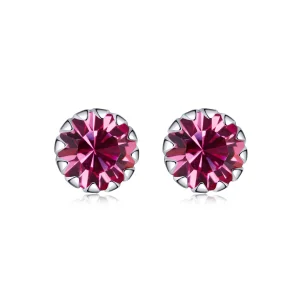 (kép) PANDORA típusú birthstone október gombfülbevalók - SCE862-10
