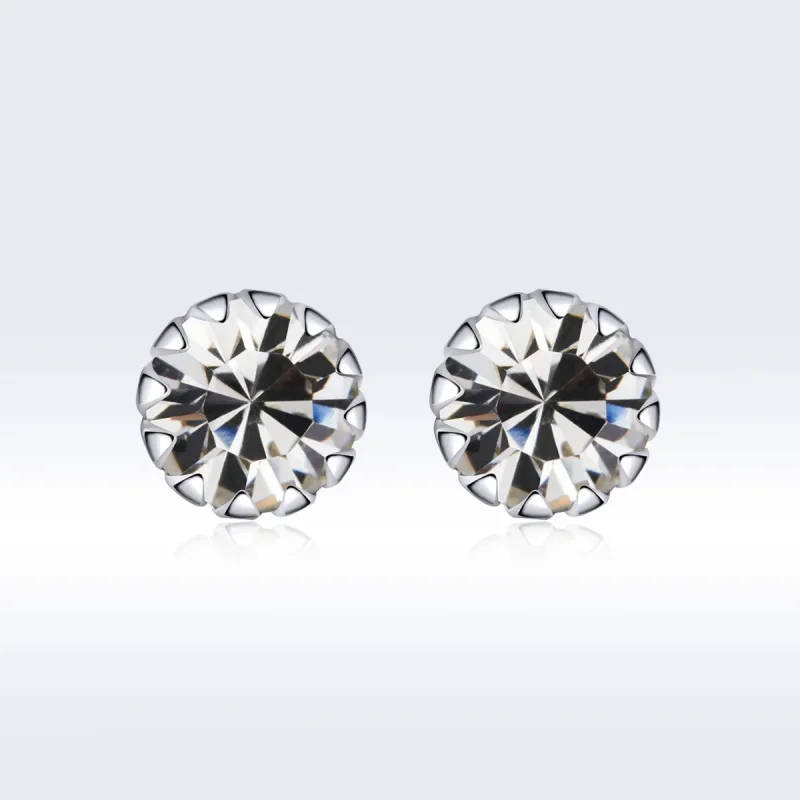 (kép) PANDORA típusú birthstone április gombfülbevalók - SCE862-4 - Megtekintés 3