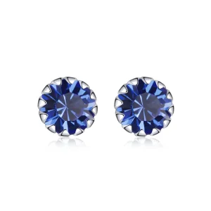 (kép) PANDORA típusú birthstone szeptember gombfülbevalók - SCE862-9