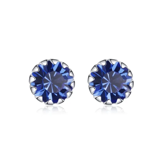 (kép) PANDORA típusú birthstone szeptember gombfülbevalók - SCE862-9