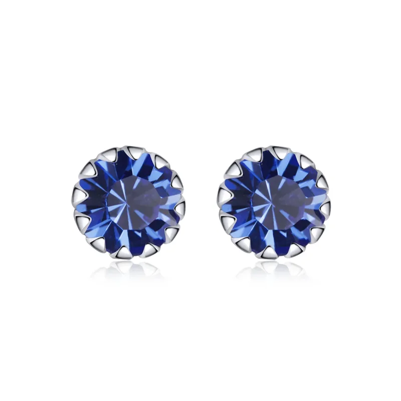 (kép) PANDORA típusú birthstone szeptember gombfülbevalók - SCE862-9