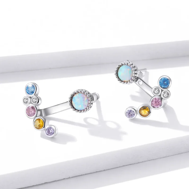 (kép) PANDORA típusú coloful buborékok gombfülbevalók - BSE392 - Megtekintés 4