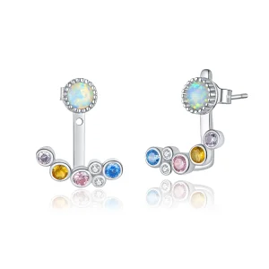 PANDORA típusú coloful buborékok gombfülbevalók - BSE392 (kép) PANDORA típusú coloful buborékok gombfülbevalók - BSE392