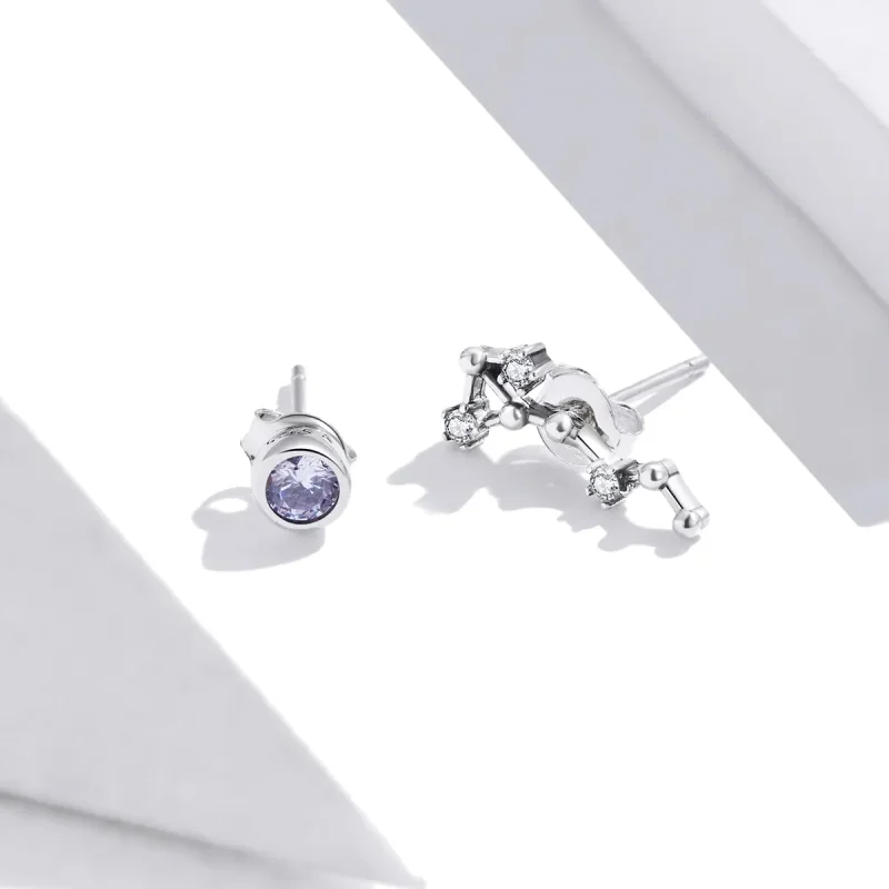 (kép) PANDORA típusú csillagos égbolt gombfülbevalók - SCE912-8 - Megtekintés 2