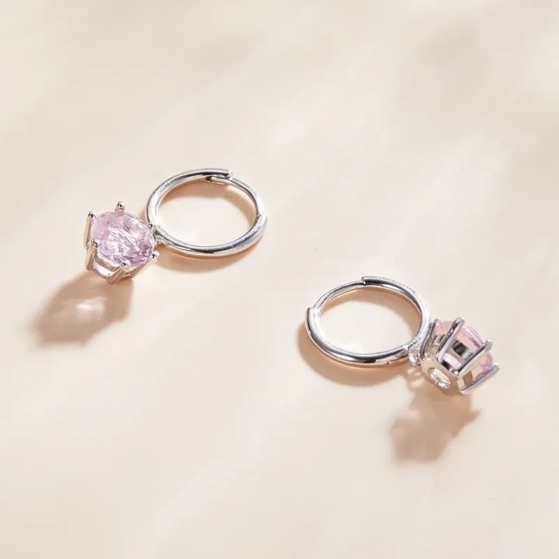 (kép) PANDORA típusú cz függő fülbevalók - SCE1020-PK - Megtekintés 2