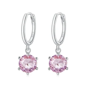 PANDORA típusú cz függő fülbevalók - SCE1020-PK (kép) PANDORA típusú cz függő fülbevalók - SCE1020-PK