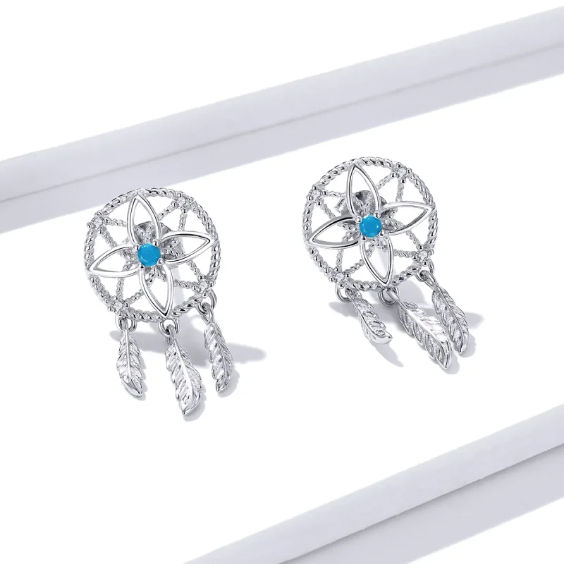(kép) PANDORA típusú dreamcatcher függő fülbevalók - BSE339 - Megtekintés 2