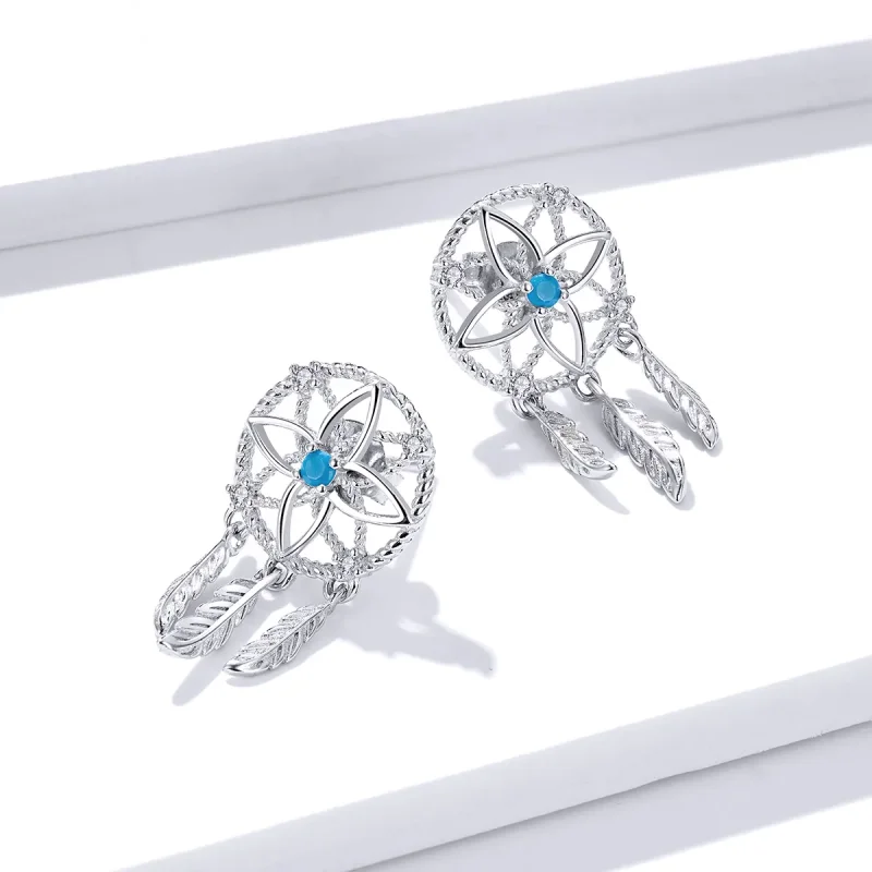 (kép) PANDORA típusú dreamcatcher függő fülbevalók - BSE339 - Megtekintés 3