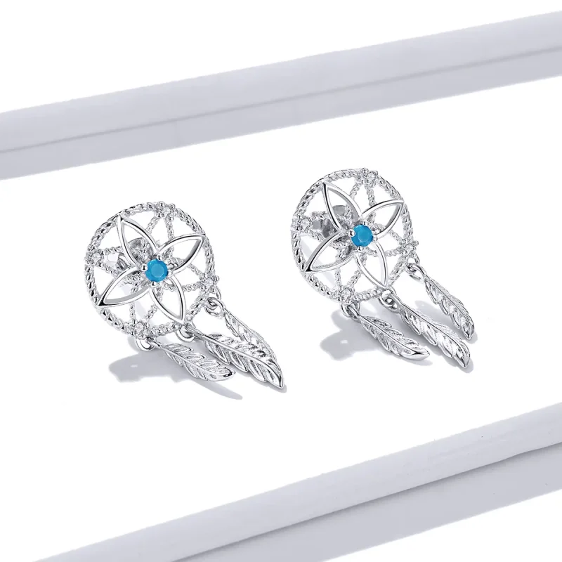 (kép) PANDORA típusú dreamcatcher függő fülbevalók - BSE339 - Megtekintés 4