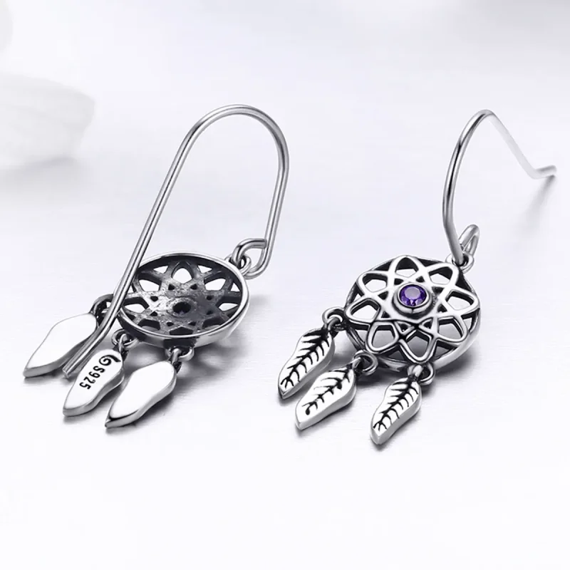 (kép) PANDORA típusú dreamcatcher függő fülbevalók - SCE394 - Megtekintés 2