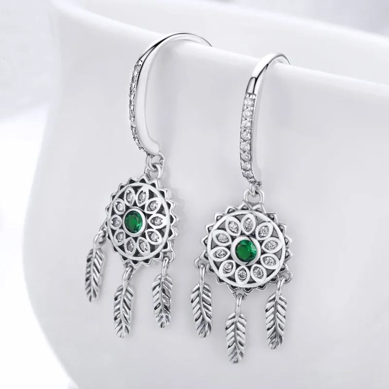 (kép) PANDORA típusú dreamcatcher függő fülbevalók - SCE441 - Megtekintés 4