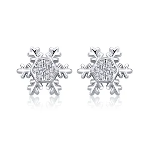 PANDORA típusú elegáns hópelyhek gombfülbevalók - BSE009 (kép) PANDORA típusú elegáns hópelyhek gombfülbevalók - BSE009