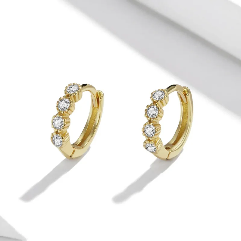 (kép) PANDORA típusú elegáns karika fülbevaló - SCE1126 - Megtekintés 2