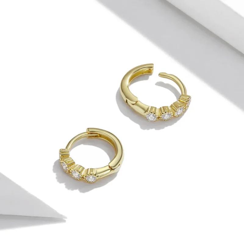 (kép) PANDORA típusú elegáns karika fülbevaló - SCE1126 - Megtekintés 4