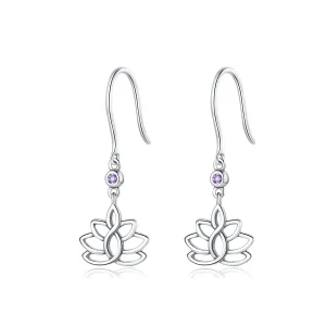 PANDORA típusú elegáns lótusz virágok függő fülbevalók - BSE451 (kép) PANDORA típusú elegáns lótusz virágok függő fülbevalók - BSE451