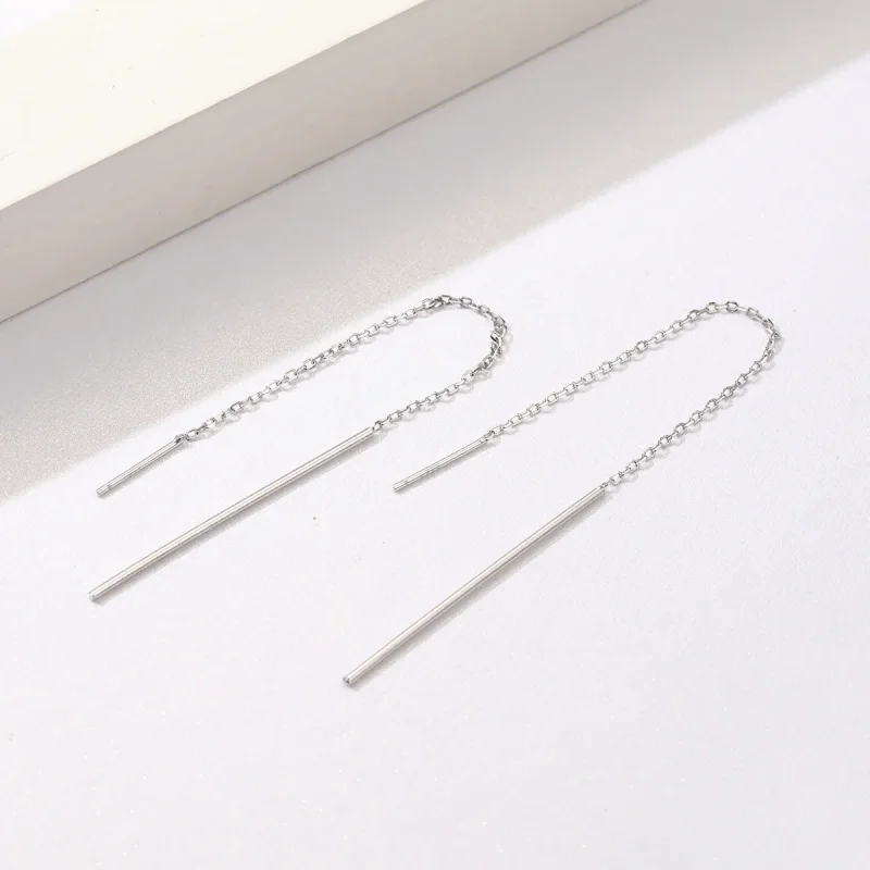 (kép) PANDORA típusú elegáns vonal függő fülbevalók - SCE490 - Megtekintés 2
