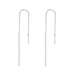 PANDORA típusú elegáns vonal függő fülbevalók - SCE490 (kép) PANDORA típusú elegáns vonal függő fülbevalók - SCE490