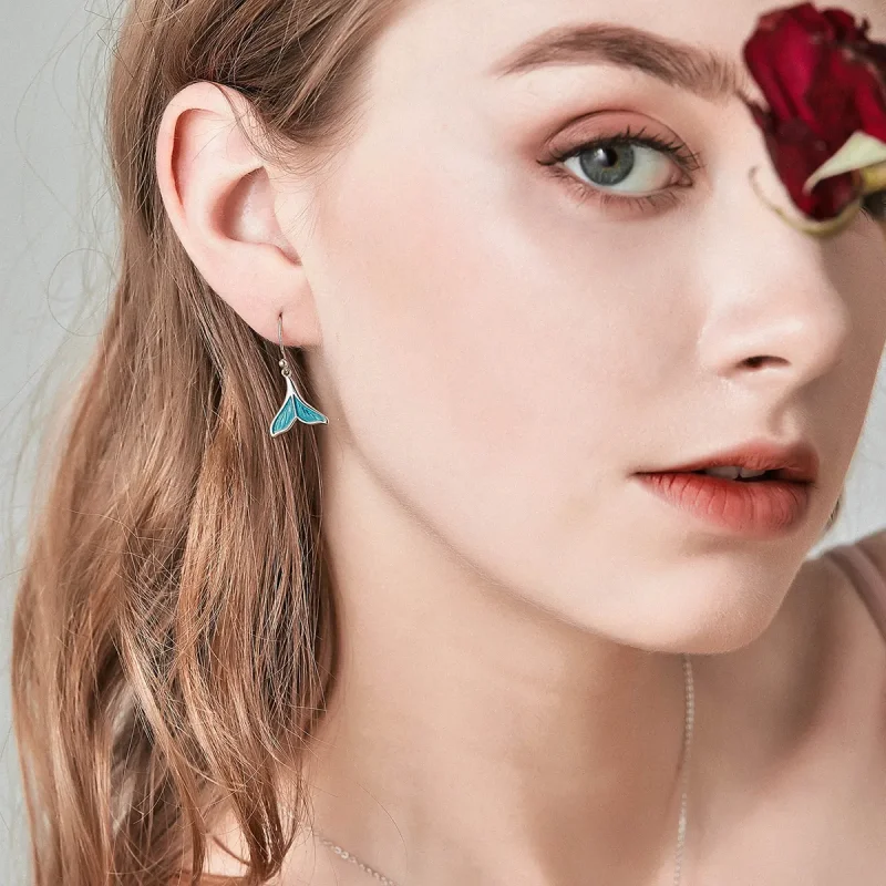(kép) PANDORA típusú fishtail függő fülbevalók - SCE065 - Megtekintés 2