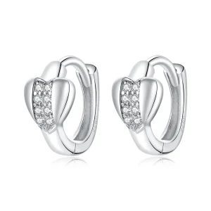 PANDORA típusú fényes szerelem karika fülbevaló - SCE1109 (kép) PANDORA típusú fényes szerelem karika fülbevaló - SCE1109