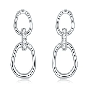 PANDORA típusú geometria függő fülbevalók - SCE1016 (kép) PANDORA típusú geometria függő fülbevalók - SCE1016