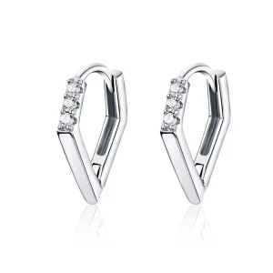 PANDORA típusú geometria karika fülbevaló - BSE162 (kép) PANDORA típusú geometria karika fülbevaló - BSE162