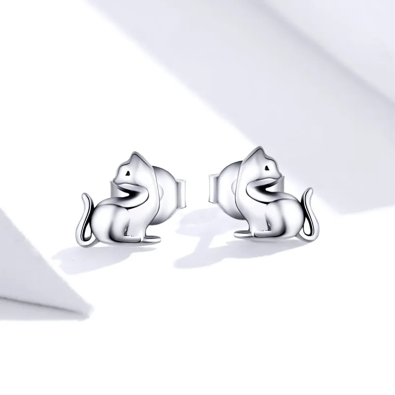 (kép) PANDORA típusú huncut cat gombfülbevalók - SCE832 - Megtekintés 4