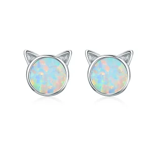 PANDORA típusú miau csillag gombfülbevalók - SCE538-Q (kép) PANDORA típusú miau csillag gombfülbevalók - SCE538-Q