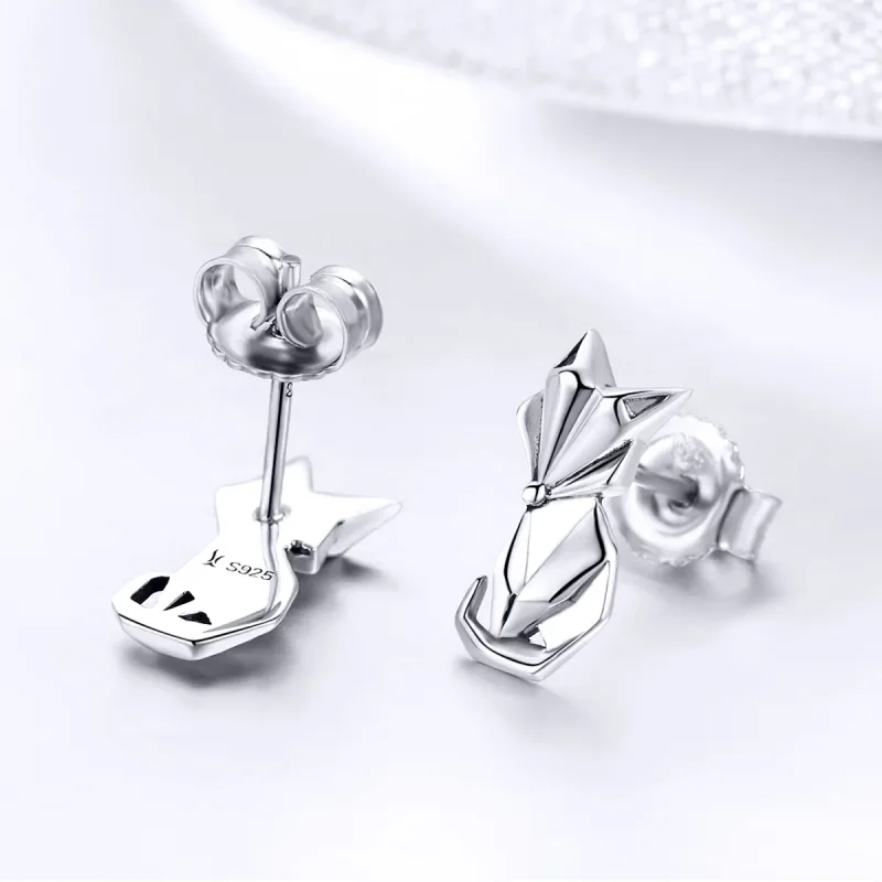 (kép) PANDORA típusú origami róka gombfülbevalók - SCE526 - Megtekintés 4