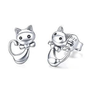 PANDORA típusú ragadós ember macskája gombfülbevalók - SCE450 (kép) PANDORA típusú ragadós ember macskája gombfülbevalók - SCE450