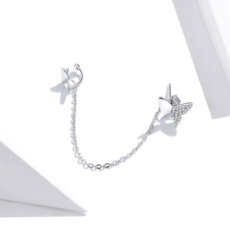 (kép) PANDORA típusú repülő pillangók függő fülbevalók - SCE913 - Megtekintés 2