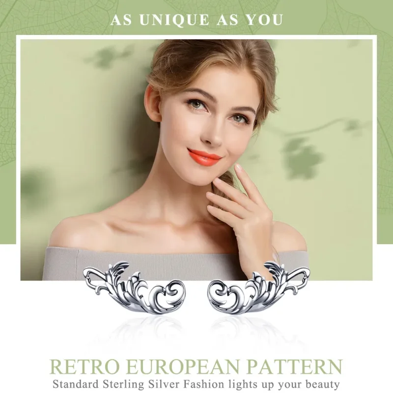 (kép) PANDORA típusú retro európai virág gombfülbevalók - SCE580 - Megtekintés 2