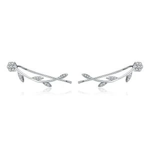 PANDORA típusú shinning levelek gombfülbevalók - SCE266 (kép) PANDORA típusú shinning levelek gombfülbevalók - SCE266