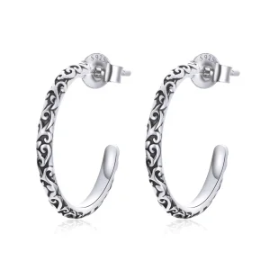 PANDORA típusú vintage koszorúk gombfülbevalók - SCE1129 (kép) PANDORA típusú vintage koszorúk gombfülbevalók - SCE1129