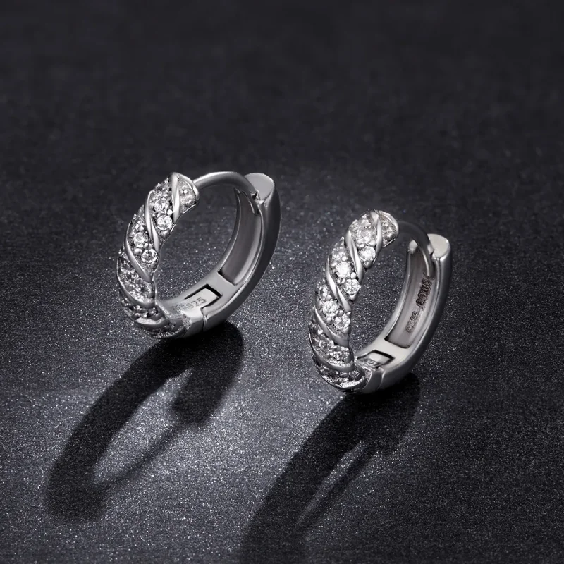 (kép) PANDORA típusú Elegáns nő Karika fülbevalók - BSE512 - Megtekintés 5