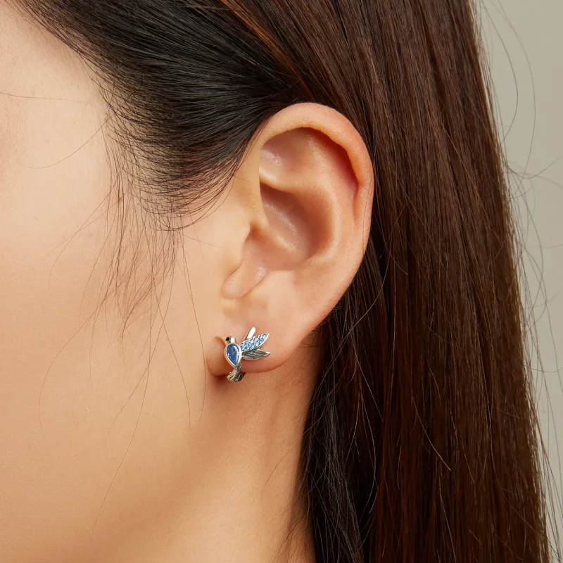 (kép) PANDORA típusú Kolibri Karika fülbevalók - SCE1503 - Megtekintés 6