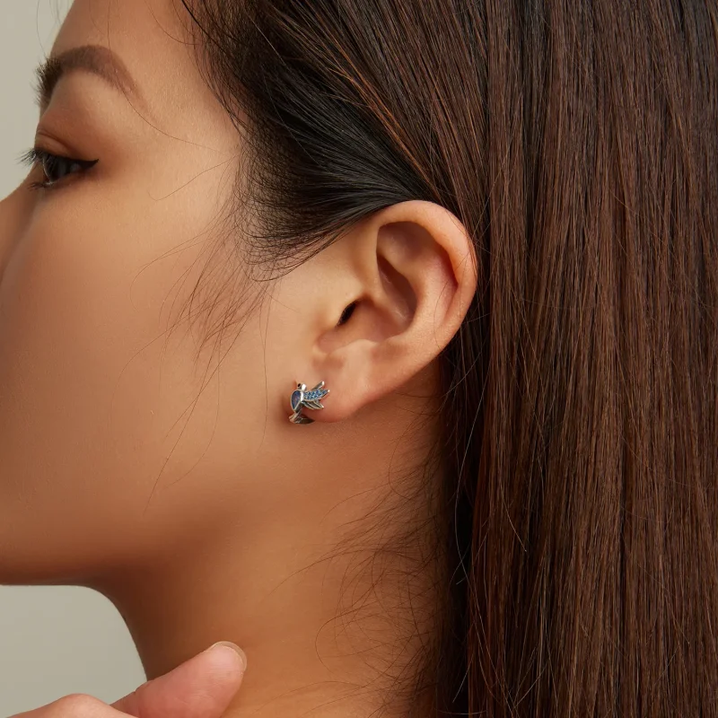 (kép) PANDORA típusú Kolibri Karika fülbevalók - SCE1503 - Megtekintés 7