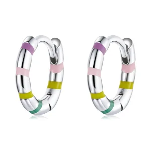 PANDORA típusú Mini szalag Karika fülbevalók - SCE1284 (kép) PANDORA típusú Mini szalag Karika fülbevalók - SCE1284