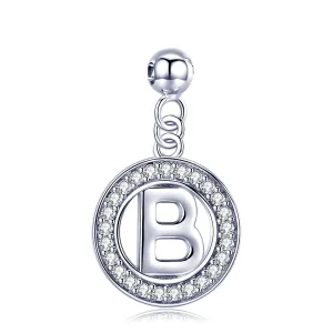 (kép) PANDORA Me típusú Kívánság-B betű függő charm - BSP001-B