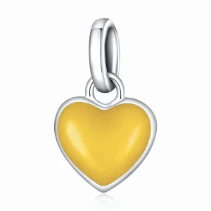 (kép) PANDORA Me típusú Szerelem - citromsárga függő charm - SCP063-YE