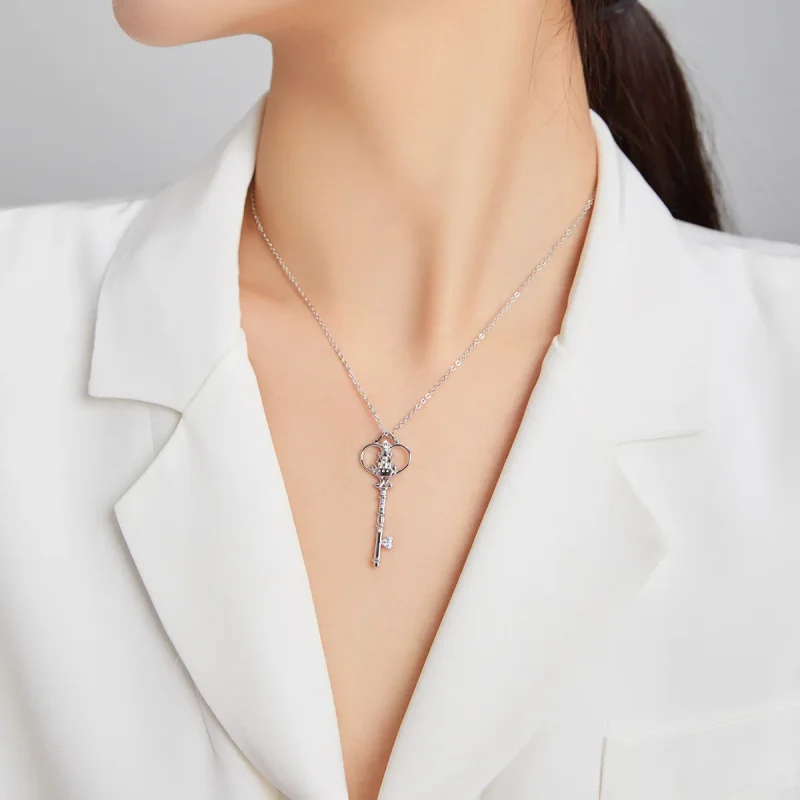 (kép) PANDORA típusú a kastély kulcsa collier nyaklánc - SCN441 - Megtekintés 6
