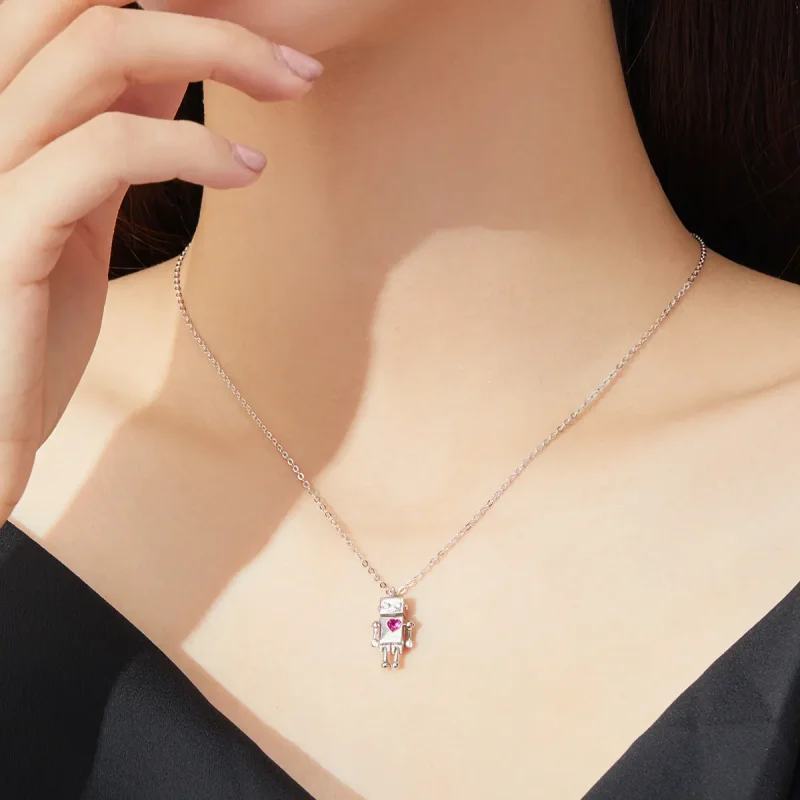 (kép) PANDORA típusú a szerelem robotja collier nyaklánc - SCN388 - Megtekintés 5