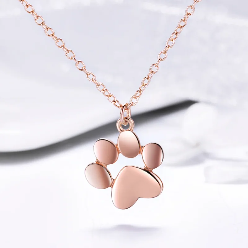 (kép) PANDORA típusú aranyos mancs collier nyaklánc - SCN275-3 - Megtekintés 4