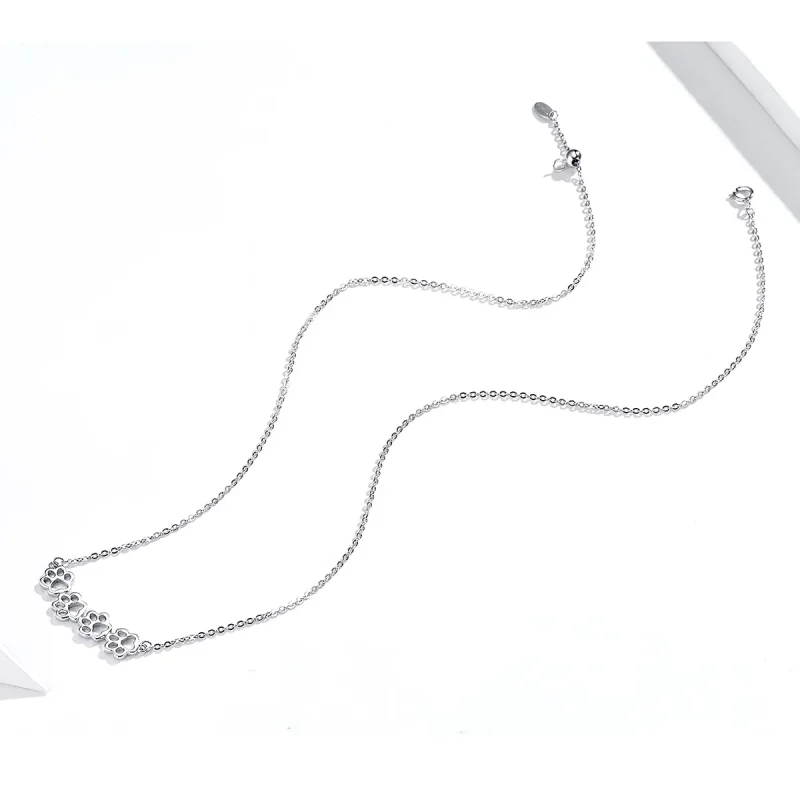 (kép) PANDORA típusú aranyos mancs collier nyaklánc - SCN346 - Megtekintés 2
