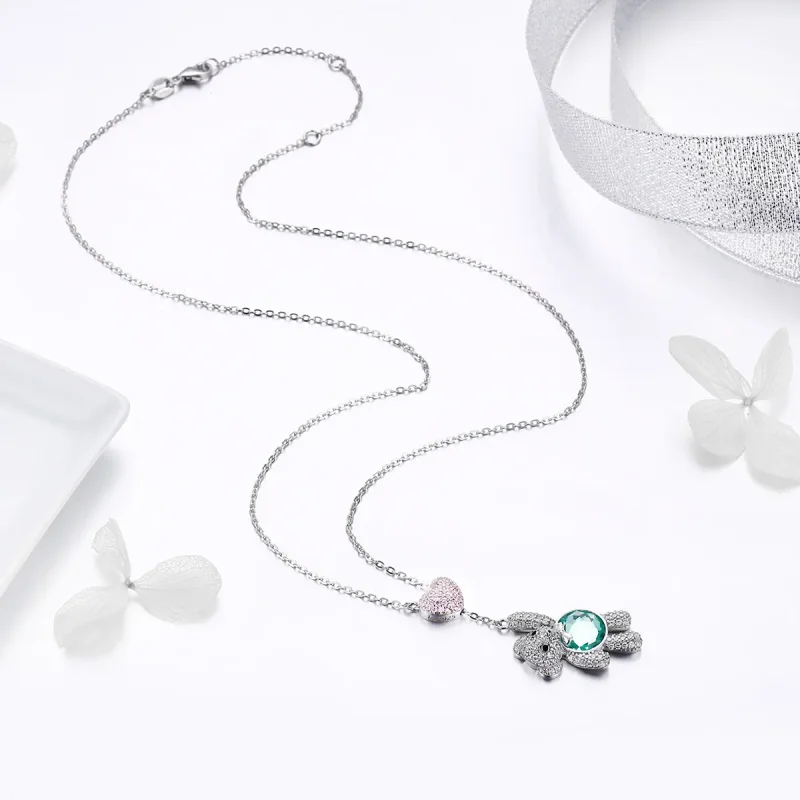 (kép) PANDORA típusú aranyos medve collier nyaklánc - SCN271 - Megtekintés 4
