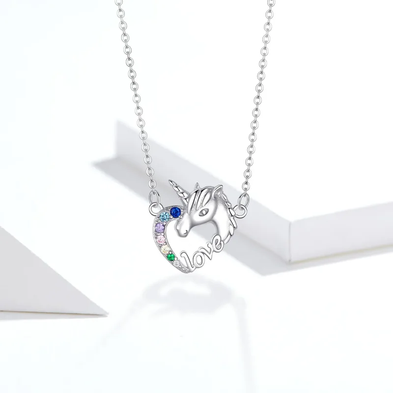 (kép) PANDORA típusú aranyos unikornis collier nyaklánc - SCN348 - Megtekintés 5